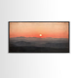 Sunrise Over The Smoky Mountains Framed Canvas Print