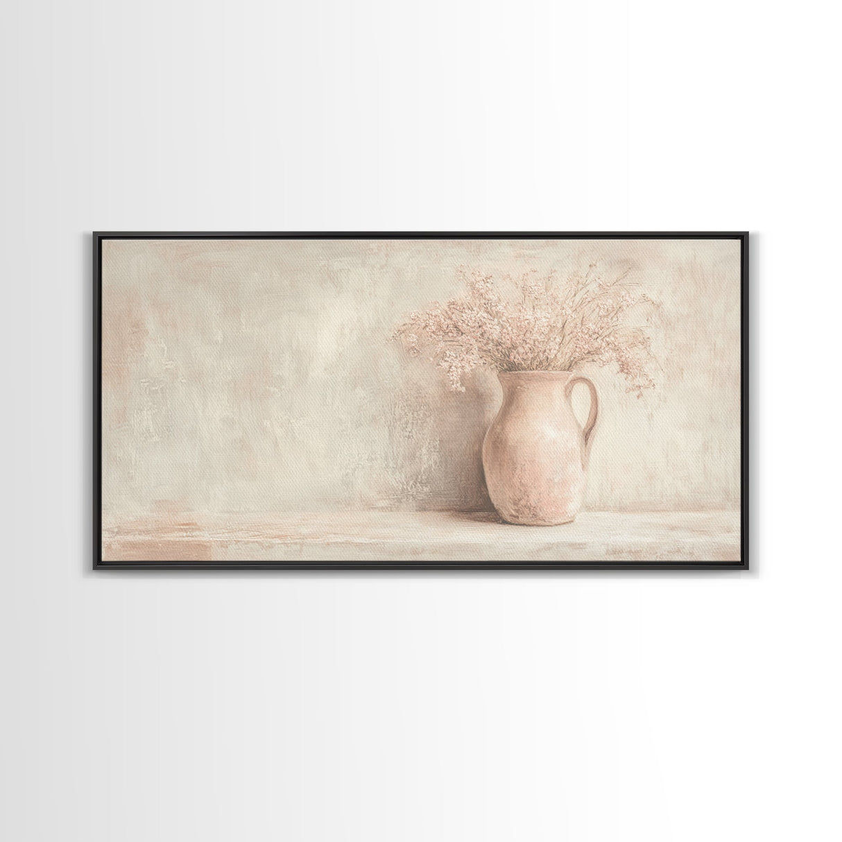 Cute Boho Wall Art For Kitchen or Dining Room, Oil Painting Of a Flower Pot, Cute Decor Idea, Cute Wall Art, Gift For Her