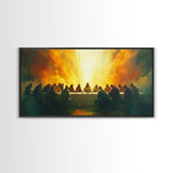 Last Supper Wall Art Framed - Canvas Print - Christian Home Decor - Christian Wall Art Religious Decor - Christian Gift - Jesus Art