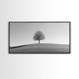Loneliness - Framed Canvas Print Ready To Hang Wall Art - Thought Provoking Art - Moody Wall Art - Moody Painting - Black and White Dead Tree Art