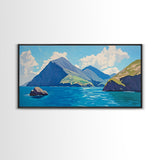 Hawaii Landscape Painting Print, Hawaii Wall Art, Ready To Hang, Hawaii Painting, Vacation Gift, Travel Gift