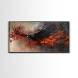 Vibrant Phoenix Wall Art Print, Framed Canvas, Phoenix Poster, Mythical Print, Phoenix Art Print, Fantasy Wall Art, Wall Art Print