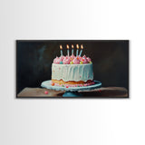 Painting Print of a Wedding Cake, Framed Canvas Art, Kitchen Decor, Wedding Decor, Kitchen Wall Art