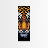 Fierce Tiger Face Framed Canvas Print, Bold Animal Wall Art, Wildlife Decor Above Couch Art, Statement Piece Christmas