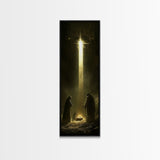 Nativity Painting Print, Wall Art, Christian Wall Decor, Tall and Skinny Wall Art, Narrow Art For Tight Space, Nativity Painting, Nativity Art