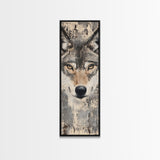 Canvas Print of Wolf Eyes Close-Up, Moody Art, Above Couch Art, Rustic Wall Art, Therapy Art, Wildlife Inspired