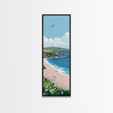 Framed Canvas Print Irish Coastal Art Above Bed Art Nautical Wall Art Ireland Painting Coastal Landscape Ocean Lover's Nautical Decor