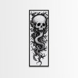 Cosmic Horror Wall Art Framed Canvas Print, Skull Art, Skull Painting Print, Skull Wall Art, Halloween Decor
