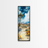 Joshua Tree California Watercolor Painting Print - California Art - Tall Skinny Art - Narrow Art - Joshua Tree Painting - Joshua Tree Art