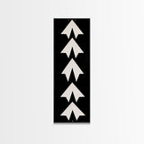 Framed Canvas Print of Geometric Wall Art in Monochrome Style, Modern Abstract Art, Minimalist Decor, Black and White Wall Art, Above Bed Wall Art, Skinny Wall Art