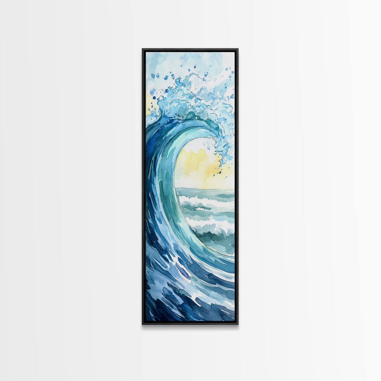 Ocean Wave Painting Canvas Print Coastal Landscape Art Nautical Wall Art Blue Green Wall Art Above Sofa Art Gift Nautical Decor