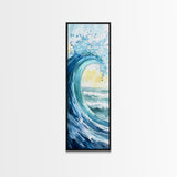 Ocean Wave Painting Canvas Print Coastal Landscape Art Nautical Wall Art Blue Green Wall Art Above Sofa Art Gift Nautical Decor