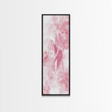 Elegant Mehndi Hand Art Framed Canvas Print - Light Pink Wall Art, Botanical Prints, Whimsical Art, Yoga Art, Gift Idea Her, Bedroom Decor