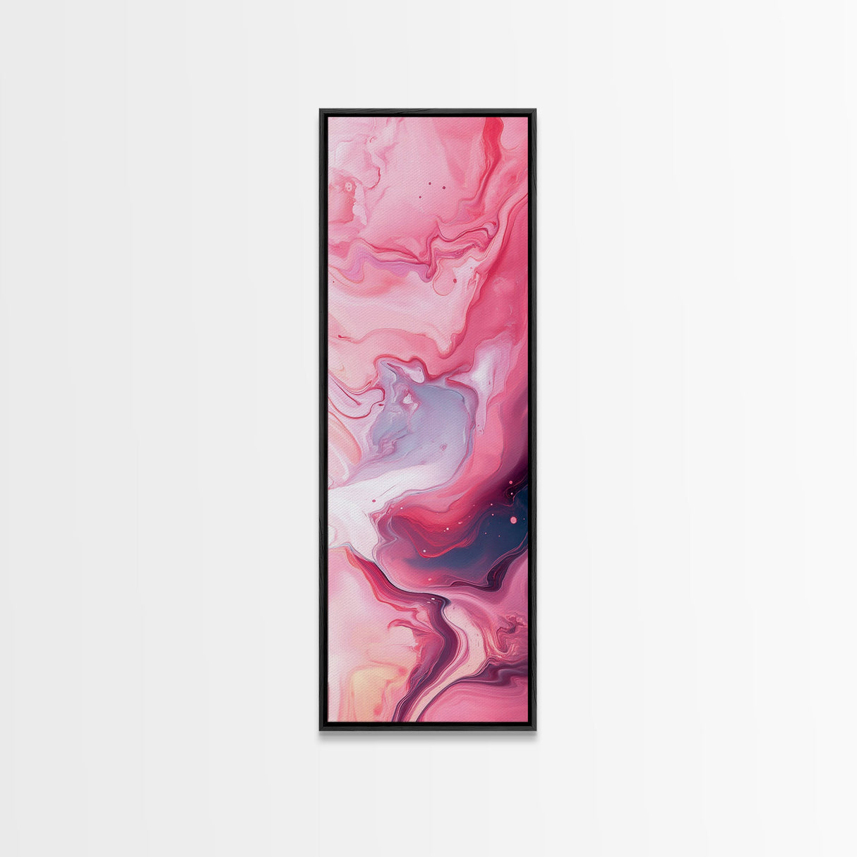 Pink Marble Abstract Framed Canvas Print Modern Light Pink Wall Art Moody Therapy Dorm Decor or Yoga Art
