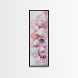 Coastal Seashell Painting Framed Canvas Print Featuring Nautical Decor Perfect Beach House Coastal Landscape Wall Art Theme