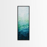 Gradient Watercolor Framed Canvas Print in Green and Blue, Sage Green Wall Art, Minimalist Art, Bedroom Art, Living Room Art