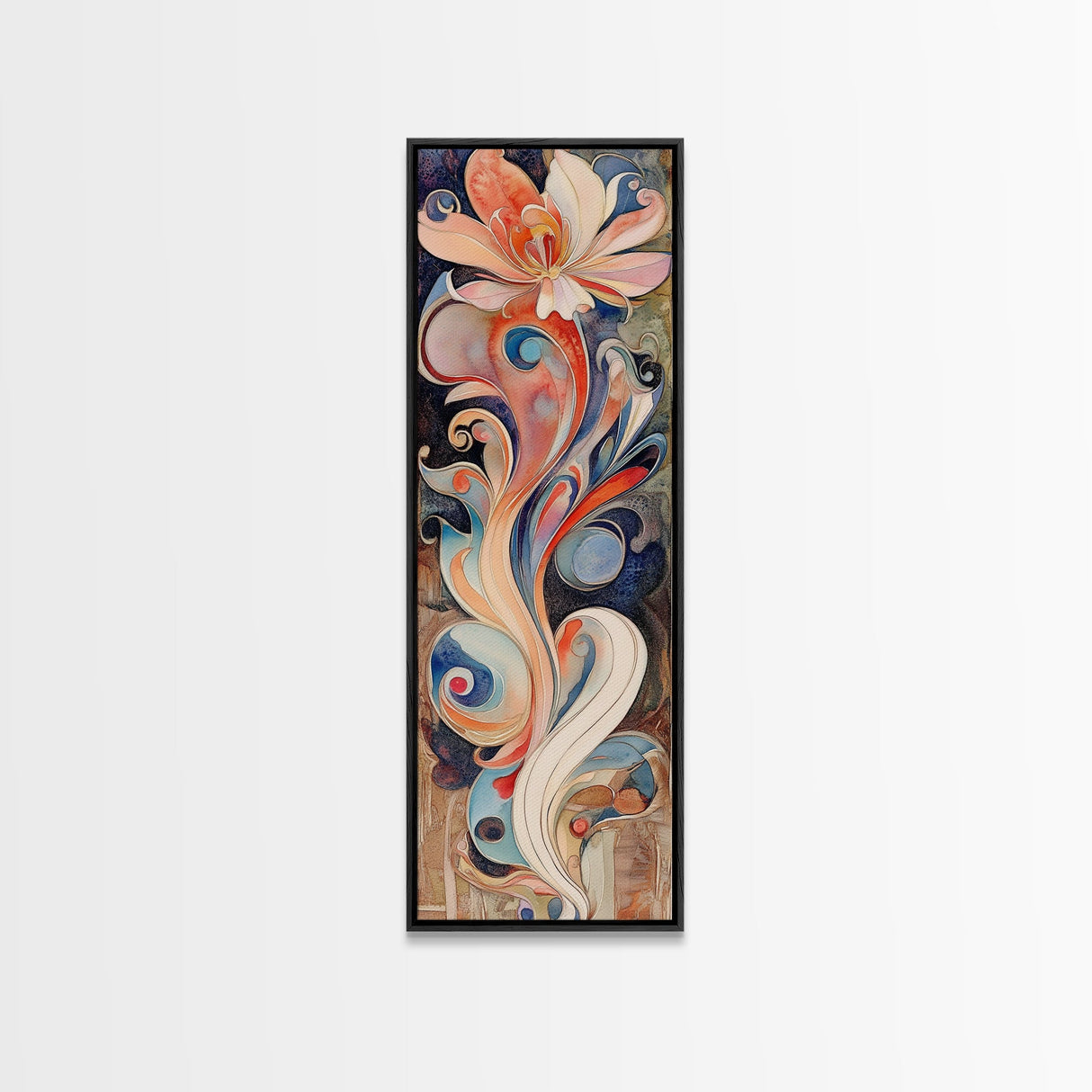 Canvas Print Art Nouveau Print Botanical Prints Floral Style Vertical Wall Art Chinoiserie Wall Art Rustic Decor Christmas Gift Idea