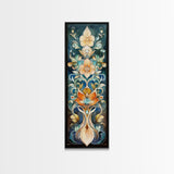 Canvas Print Moroccan Wall Art Botanical Prints Chinoiserie Wall Art Floral Rustic Decor Tall Narrow Wall Art Bedroom Art Christmas Gift
