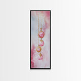 Pearl Necklace Watercolor Canvas Print Pink Wall Art Glamour Bedroom Decor Romantic Wabi Sabi Aesthetic Art