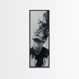 Dark Smoke Wall Art Framed Canvas Print Gothic Fantasy Decor Moody Painting Vertical Art Gift Idea Gothic Art Print