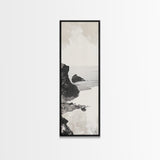 Tranquil Coastal Rocks Canvas Print Nautical Wall Art Minimalist Art Seascape Art Bedroom or Living Room Rustic Coastal Decor Piece