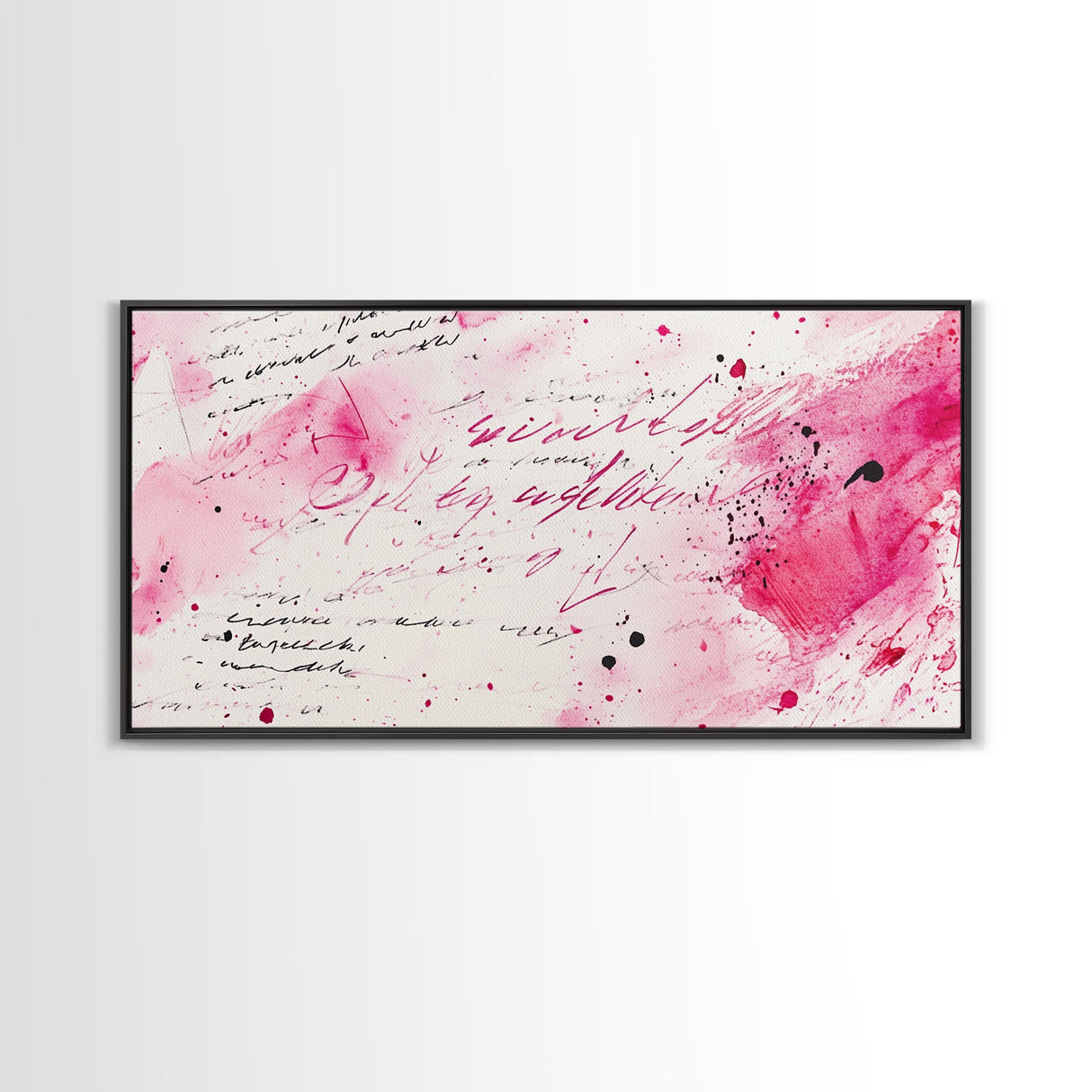 Abstract Lettering Canvas Print Pink Graffiti Wall Art Modern Living Room or Dorm Decor Bold Aesthetic Artwork Contemporary Gift Idea