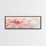 Lotus Petal Canvas Print, Wabi Sabi Wall Art, Light Pink Nature-Inspired Art, Bedroom or Yoga Room Decor, Serene Feminine Artwork