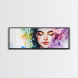 Whimsical Botanical Art Framed Canvas Print - Vibrant Cherry Blossom Painting, Fall Bedroom Decor, Boho Wall Art, Gift Idea For Her