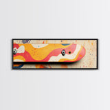Vibrant Pop Art Skateboard Canvas Print - Abstract Graffiti Wall Art, Retro Colorful Teen Room Decor, Urban Bedroom Accent Piece