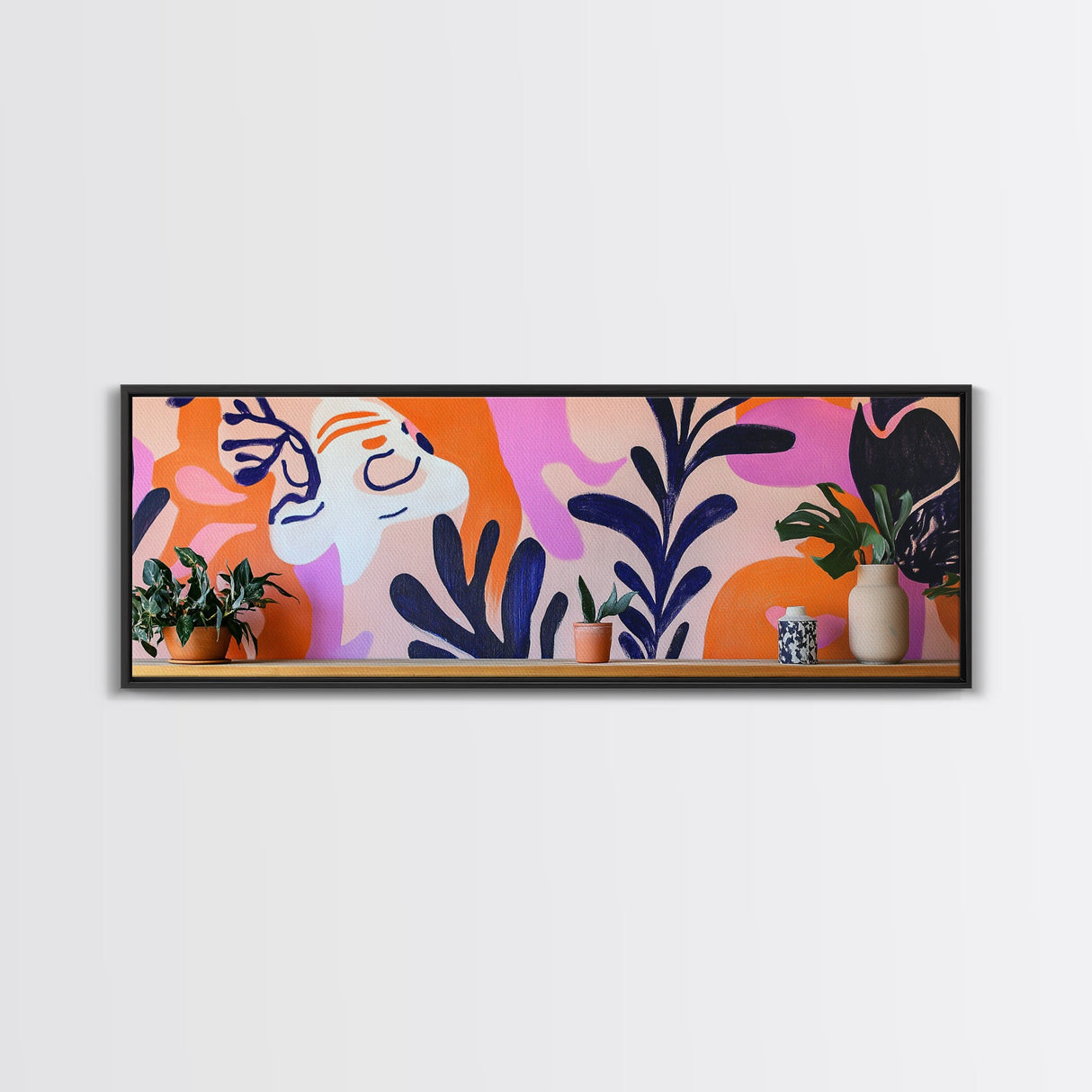 Dynamic Abstract Canvas Print Wabi Sabi Art Botanical Prints Zen Minimalist Wall Art Bedroom Calm Living Room Coastal Decor