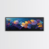 Botanical Canvas Print Floral Nature Art Extra Wide Pastel Decor Minimalist Horizontal Boho Bedroom Wall Art Above Couch Design