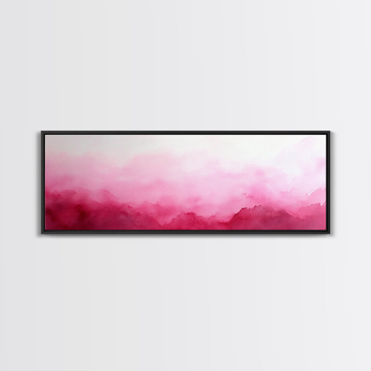 Soft Gradient Canvas Print Horizontal Light Pink Wall Art Minimalist Boho Bedroom Rustic Farmhouse Decor Above Bed Pastel Design