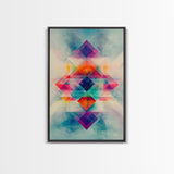 Sacred Geometry Art Framed Canvas Print Sacred Patterns Wall Decor Moody Abstract Geometric Wall Art Living Room Zen Artwork Gift