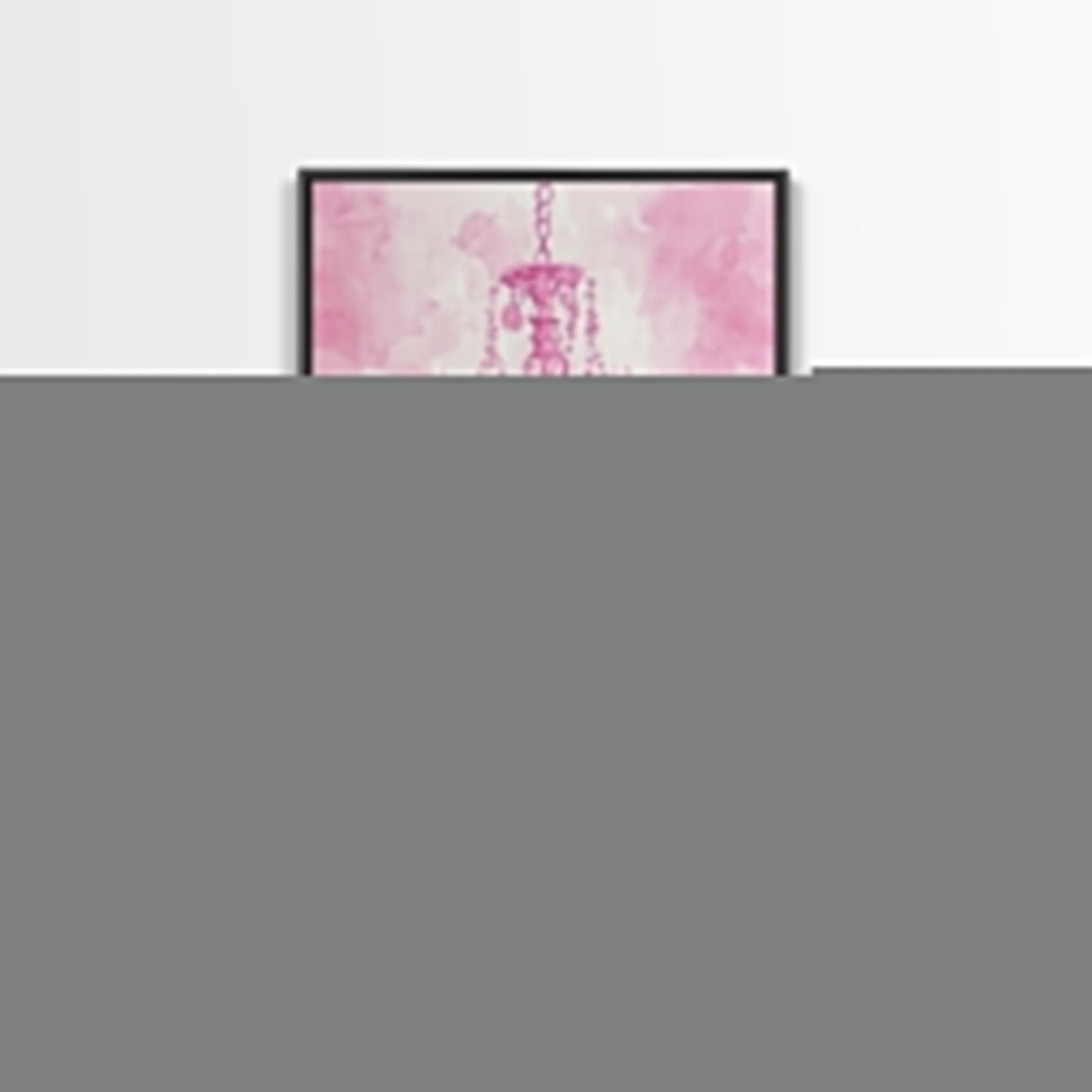 Pink Crystal Chandelier Canvas Print | Romantic Light Decor | Rustic Wall Art | Elegant Bedroom Art | Above Bed Wall Art | Farmhouse Decor