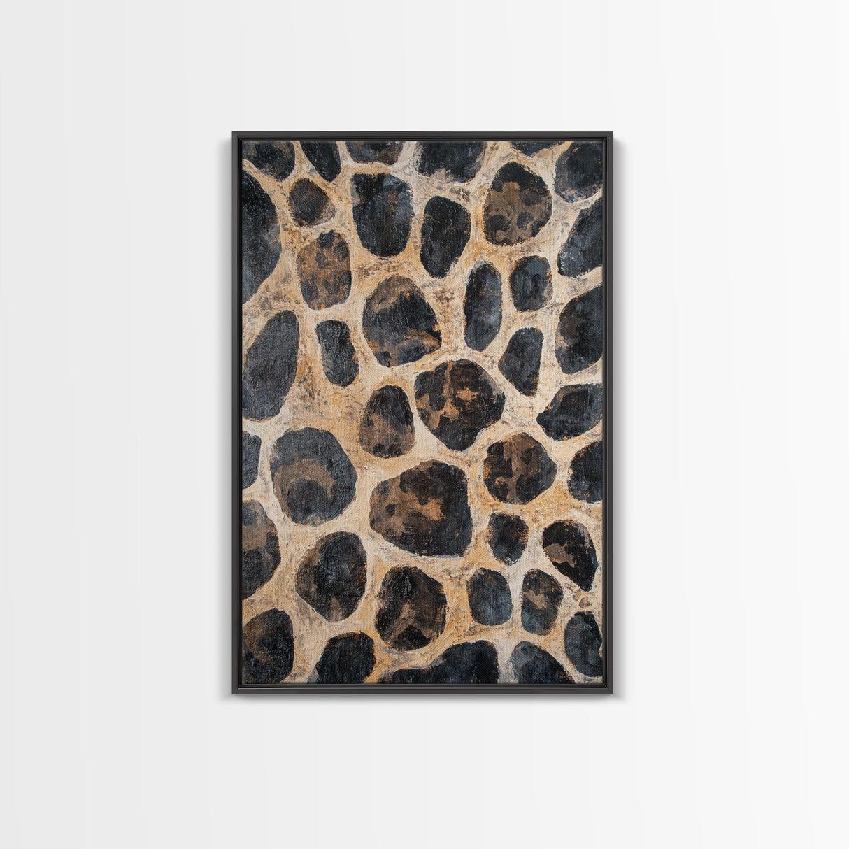 Rustic Stone Texture Canvas Print, Earthy Wall Art, Farmhouse Decor, Bedroom Art, Vertical Rustic Art, Skinny Wall Art