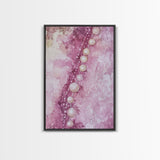 Pearlescent Beads Abstract Canvas Print Light Pink Wall Art Vertical Artwork Minimalist Decor Original Painting Bedroom Art