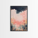 Moody dark romance painting with gold accents framed canvas print autumn-inspired wall decor rustic wabi sabi art farmhouse gift