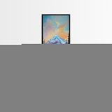 Sunset Mountain, lake Tahoe art, pine tree art, mountain painting, rustic wall art, above couch art, Framed Canvas Print