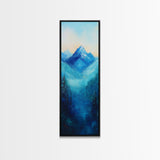 Rustic Art, Canvas Print, smoky mountain art, pine tree art, blue and green wall art, extra wide art,  above bed wall art