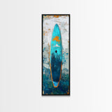 Ocean Paddle, nautical painting, coastal decor, framed canvas print, seascape painting, above bed wall art, rustic art, surf wall art