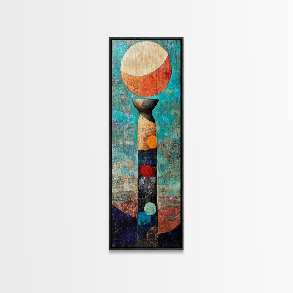 Abstract Moon, geometric wall art, wabi sabi art, sacred geometry wall art, zen wall art, abstract decor, modern painting