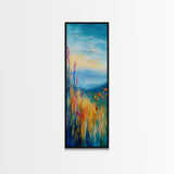Wildflower Hills, landscape painting, California poppy art, mountain painting, scenic artwork, nature wall art, bedroom art