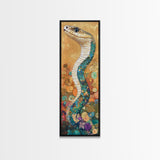 Serpent Art, Mosaic Wall Art, Wild Nature Art, Geometric Wall Art, Boho Art, Living Room Art, Unique Gift Idea, Canvas Print
