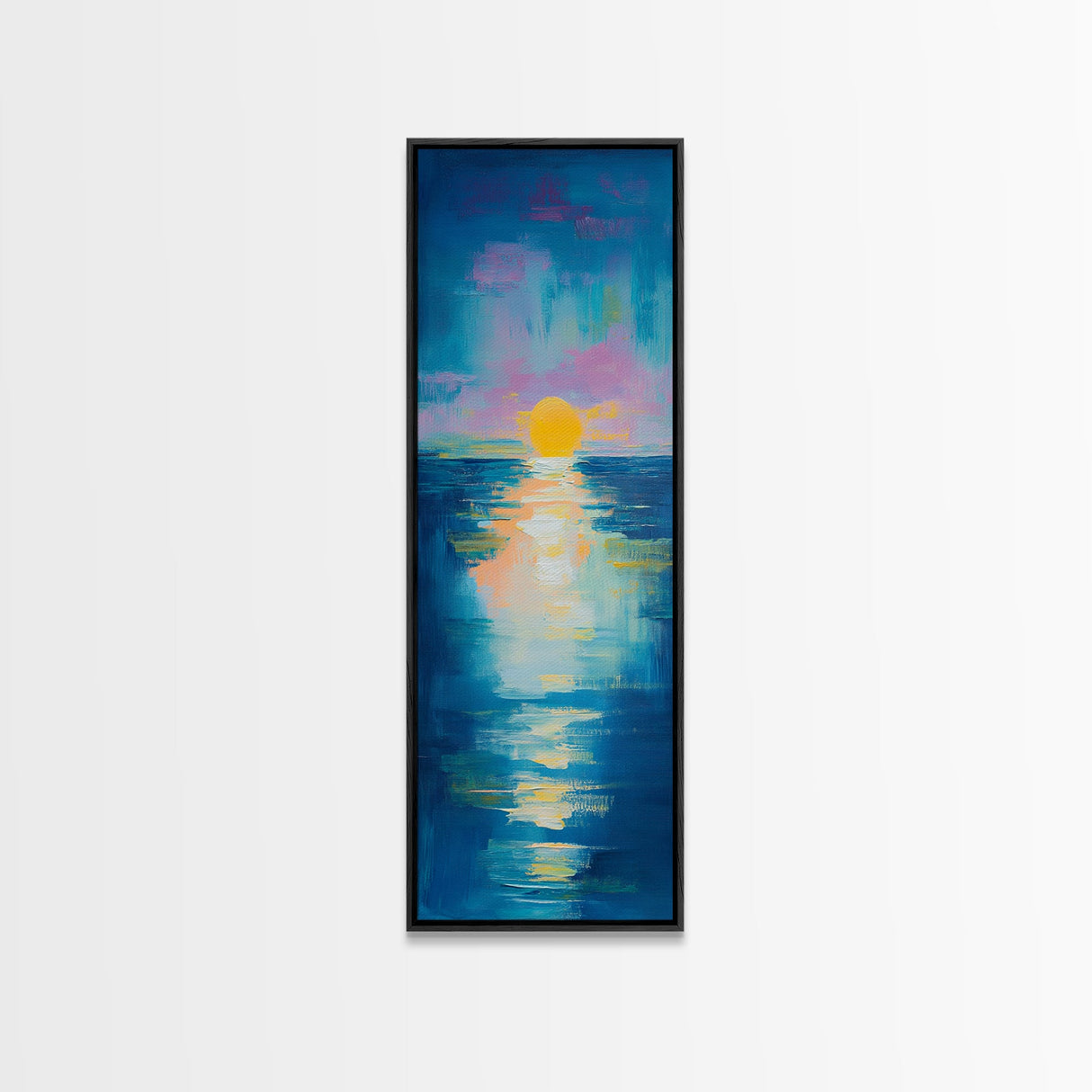 Sunset Over Water, Ocean Painting, Nautical Wall Art, Coastal Decor, Bedroom Art, Gift Idea for Her, Above Sofa Art