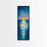 Sunset Over Water, Ocean Painting, Nautical Wall Art, Coastal Decor, Bedroom Art, Gift Idea for Her, Above Sofa Art
