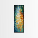 Water Reflections, Abstract Painting, Ocean Inspired Art, Blue and Green Wall Art, Nautical Decor, Minimalist Art, Canvas Print