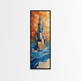 Fantasy Castle, dark romance painting, moody art, fairy tale art, framed canvas print, gothic decor, above bed wall art, boho art