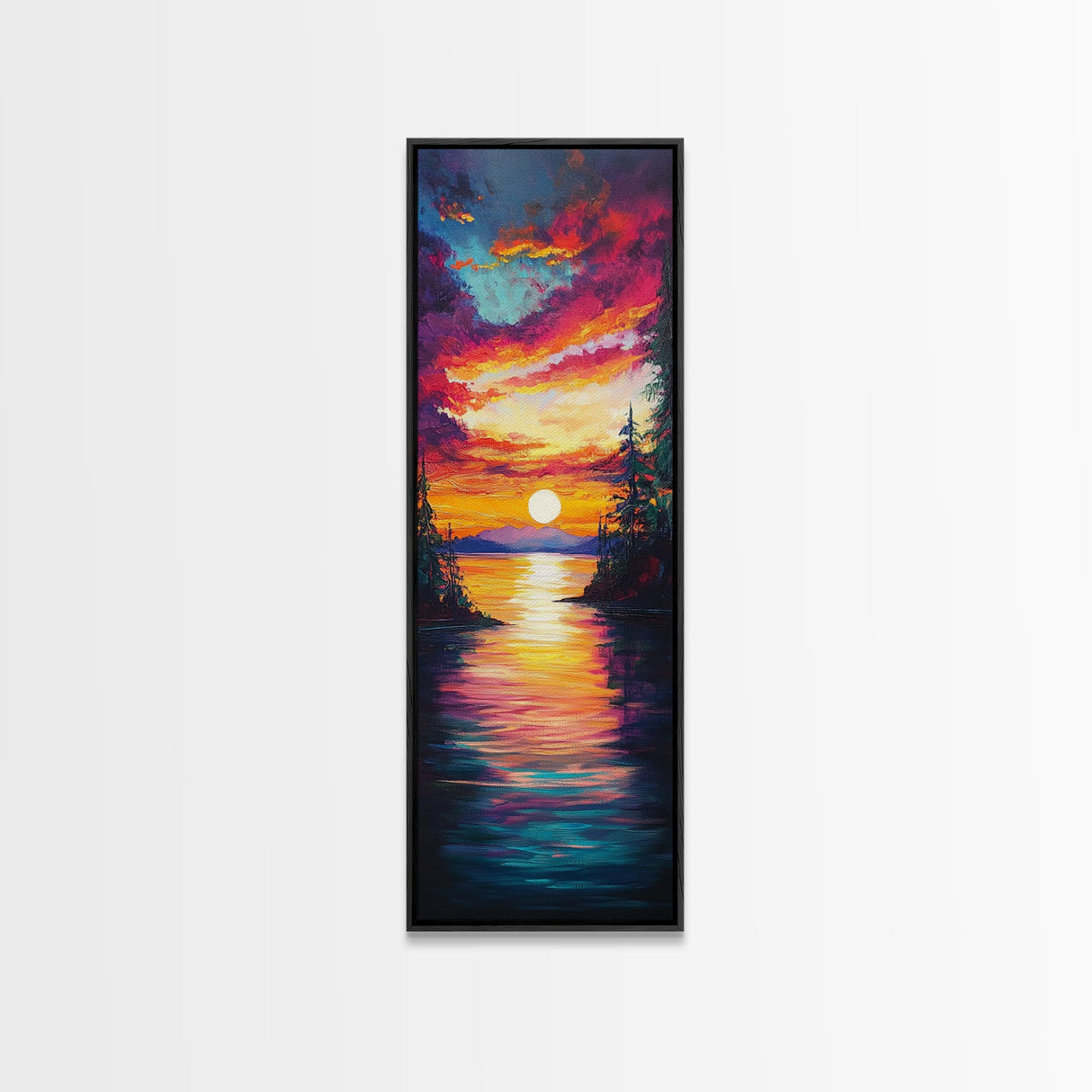 Ocean Waves, Pink Orange Sunset, Coastal Wall Art, Canvas Print, Surf Wall Art, Above Couch Art, Beach House Art
