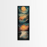 Sunset Ripples, Lake Painting, Vibrant Colors, Canvas Print, Landscape Painting, Above Bed Wall Art, Rustic Wall Art