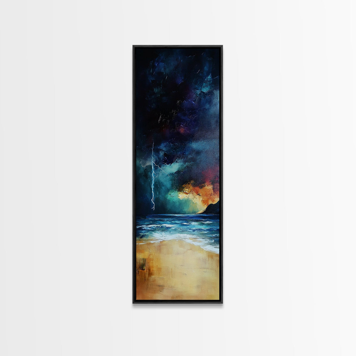 Stormy Ocean, Moody Art, Canvas Print, Nautical Painting, Dark Romance Painting, Coastal Wall Art, Living Room Art